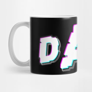 Fathers day DAD glitch no background Mug